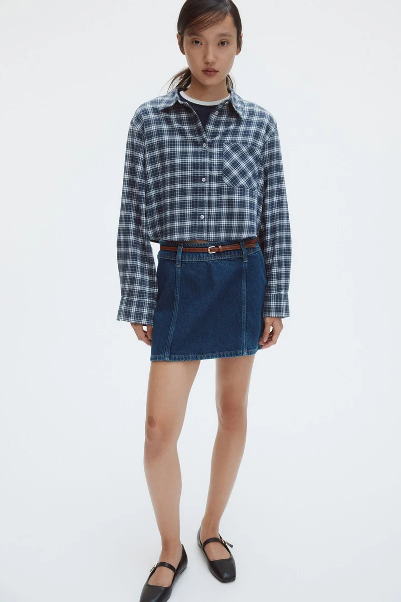 H&M Cropped cotton shirt